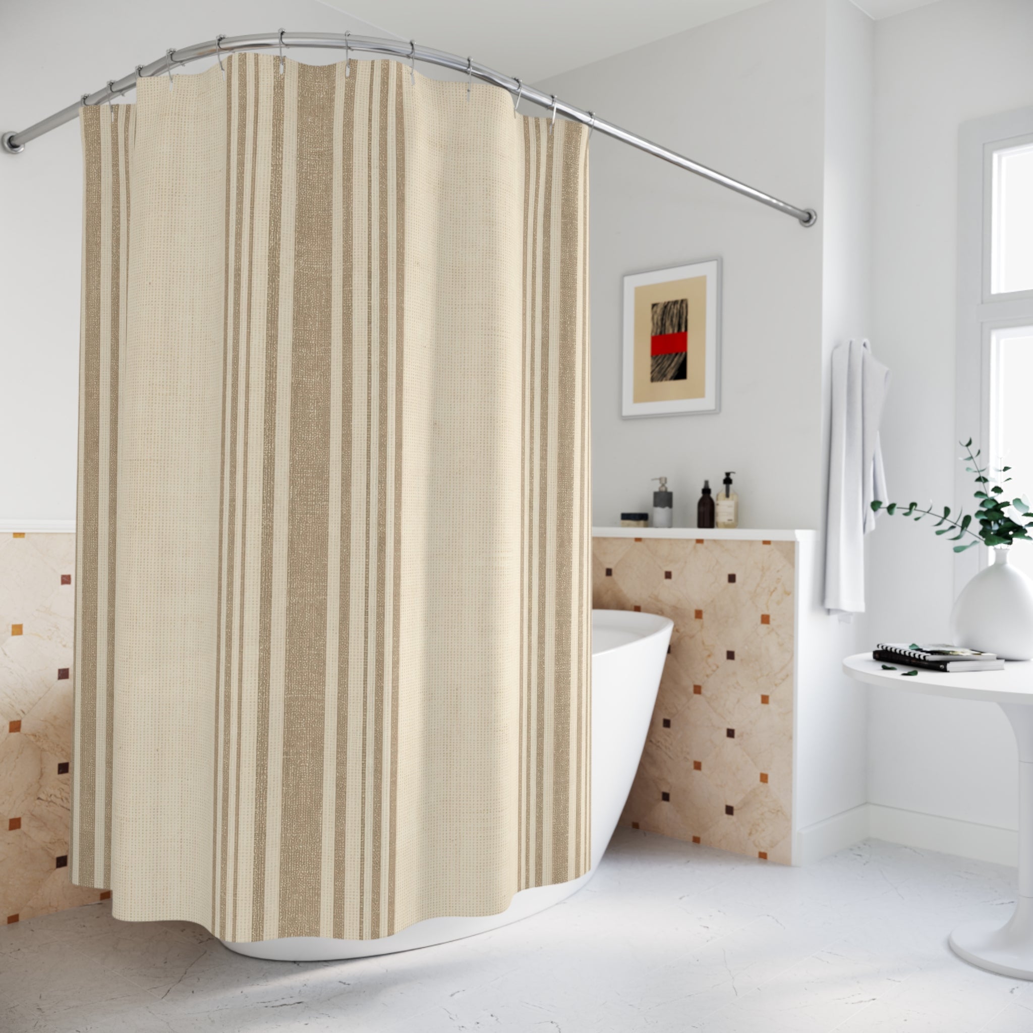 Thin Vertical Stripe Shower Curtain