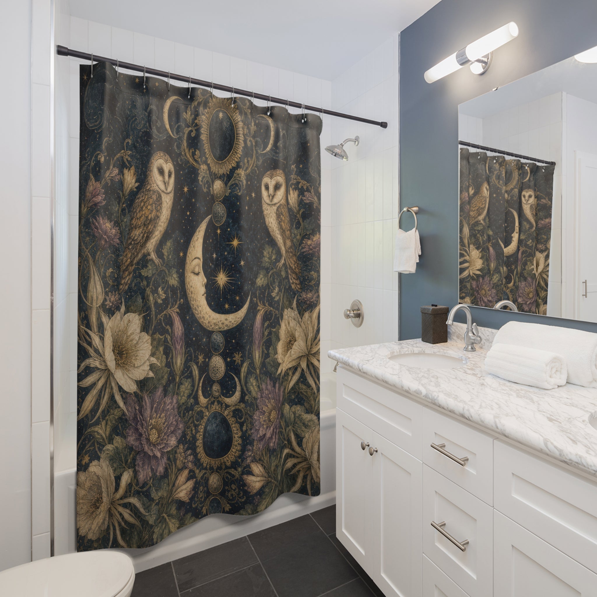 Celestial Moon Shower Curtain