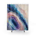 Aurora Geode Abstract Shower Curtain
