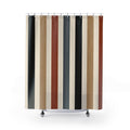 Rust Tan Cabana Stripe Shower Curtain