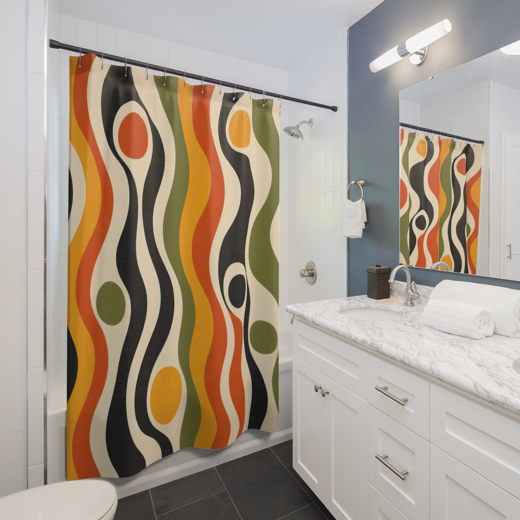 Retro 60s Mid Century Shower Curtain
