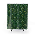 Deco Fan Green Boho Shower Curtain