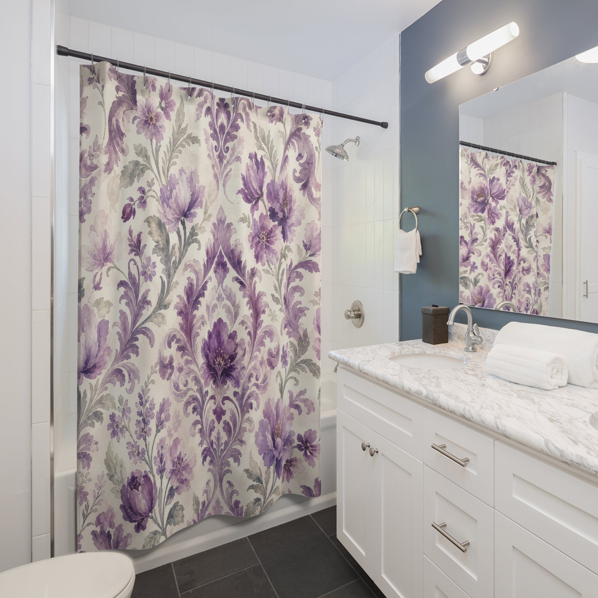 Ornate Floral Shower Curtain