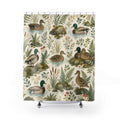 Realistic Mallard Botanical Shower Curtain