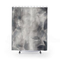 Watercolor Gray Floral Shower Curtain