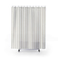 White Fluted Column Shower Curtain