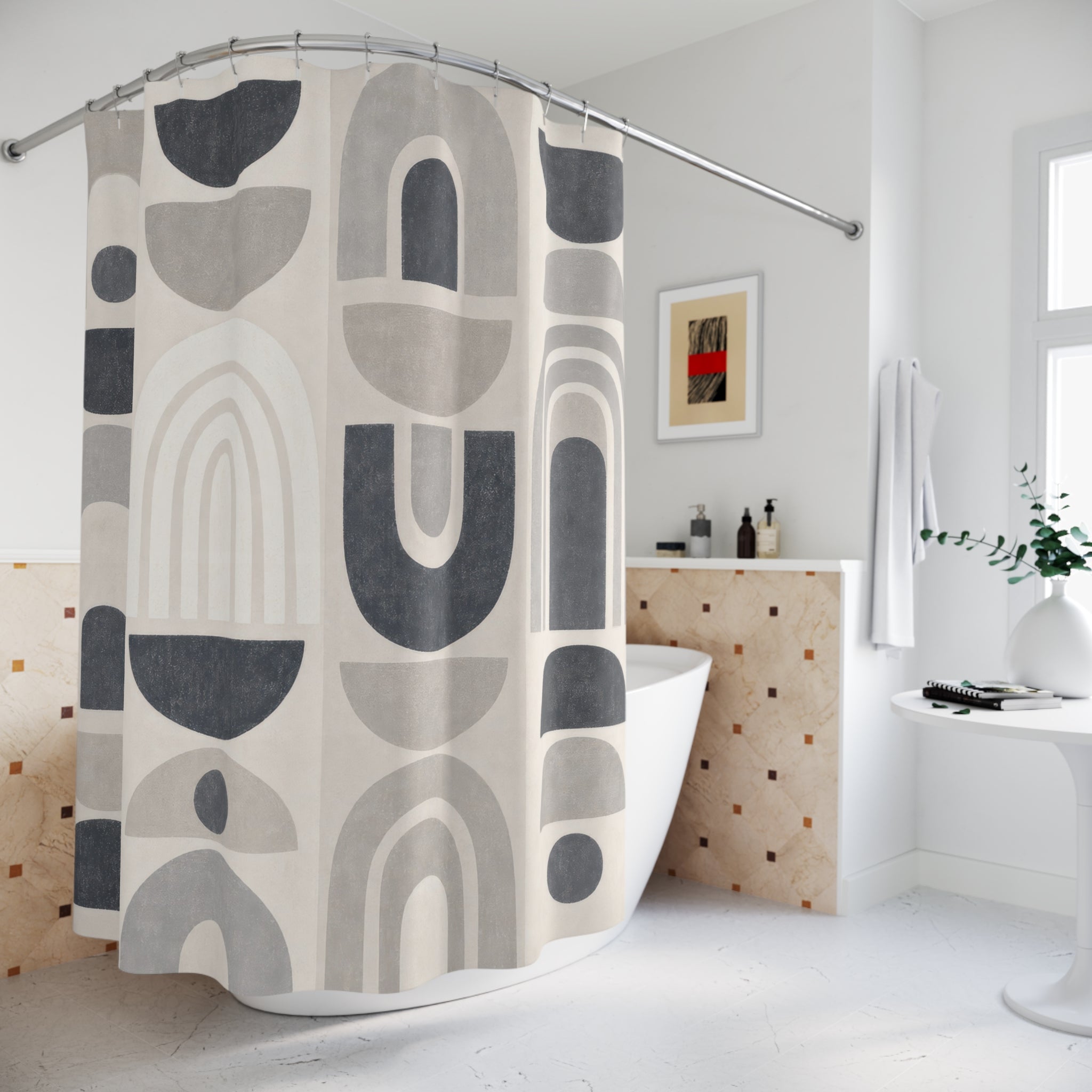 Mid Century Modern Shower Curtain