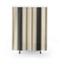 Wide Black Stripe Shower Curtain