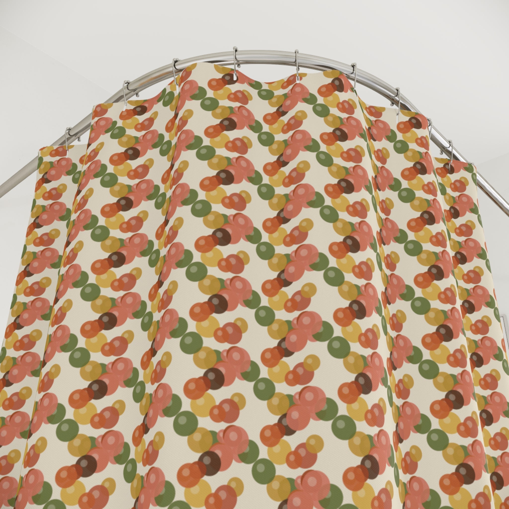 70s Bubble Scatter Shower Curtain