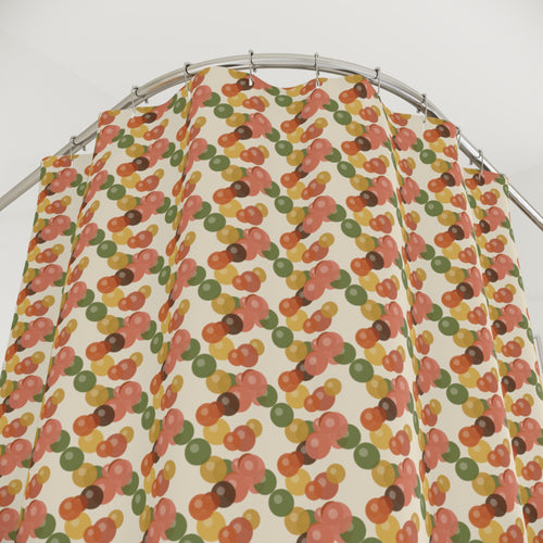 70s Bubble Scatter Shower Curtain