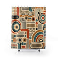 Retro Radio Abstract Shower Curtain