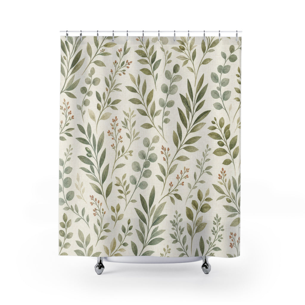 Olive Garden Print Shower Curtain