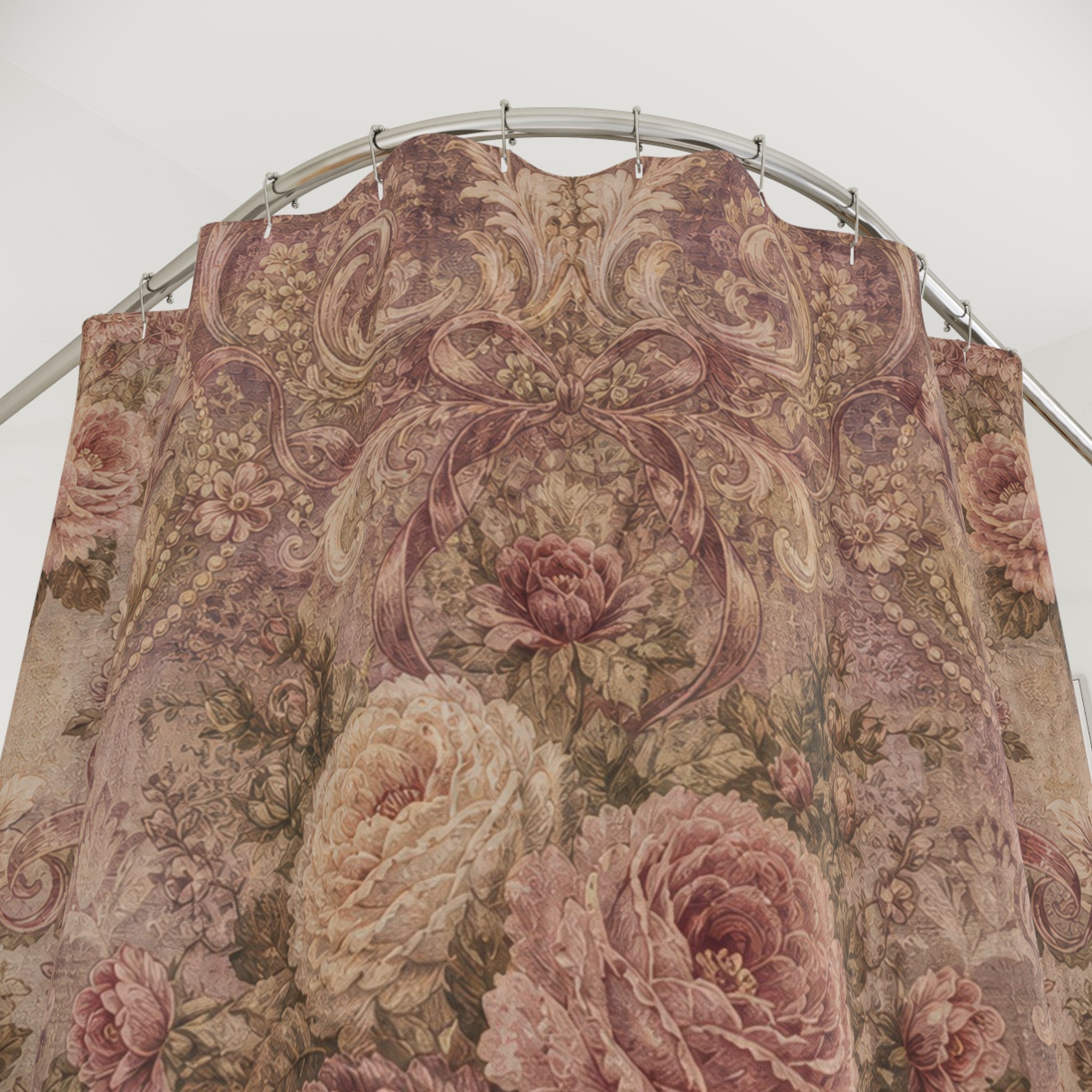 Rose Damask Shower Curtain