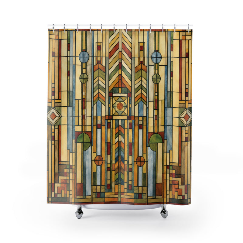 Frank Lloyd Wright Stained Glass Shower Curtain