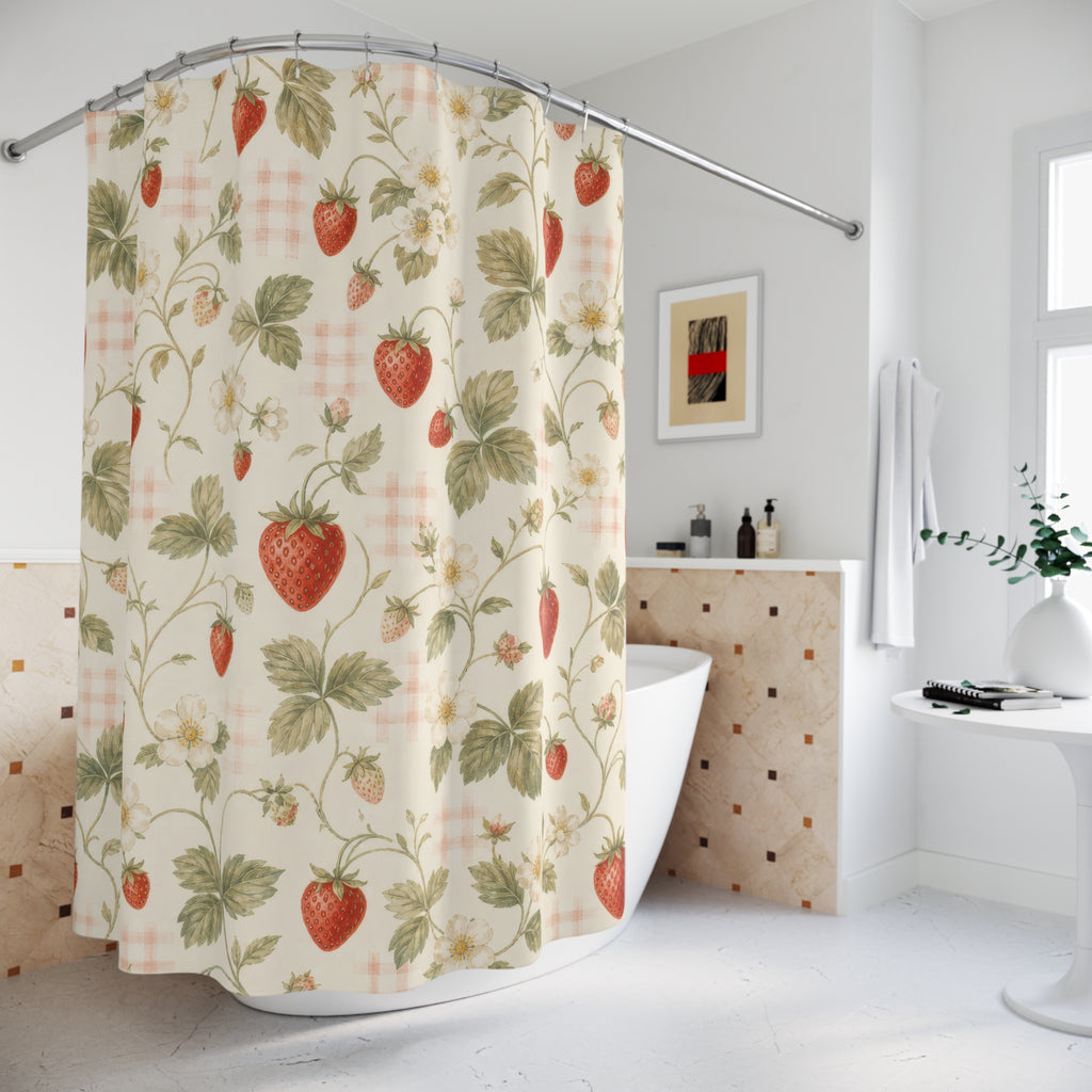 Strawberry Girl Shower Curtain