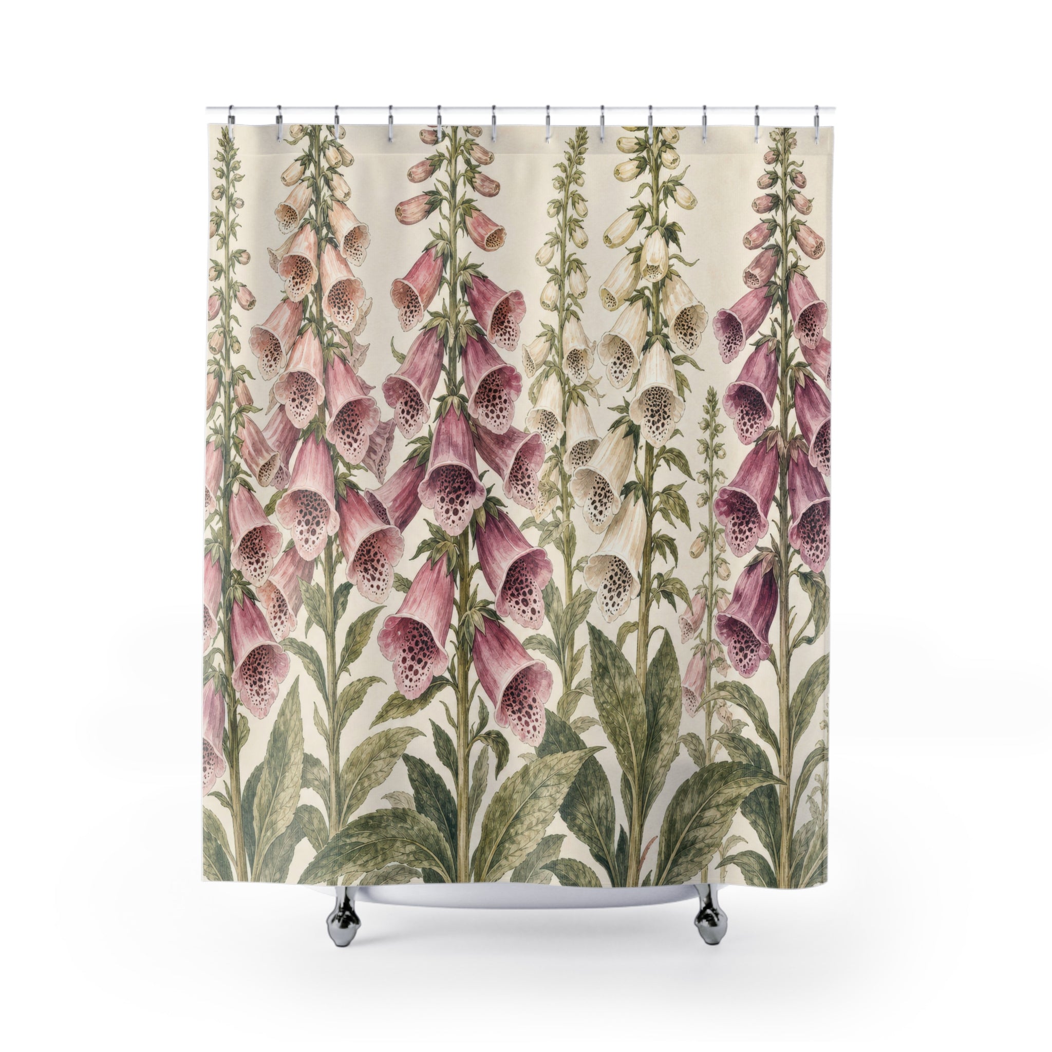 Foxglove Botanical Wildflower Shower Curtain