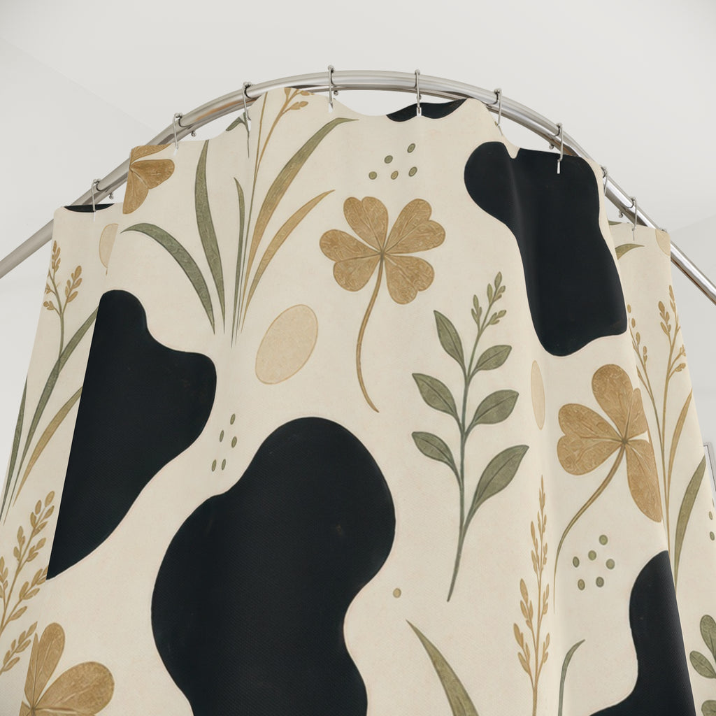 Cow Print Farmhouse Shower Curtain: Cow Print Shower Curtain