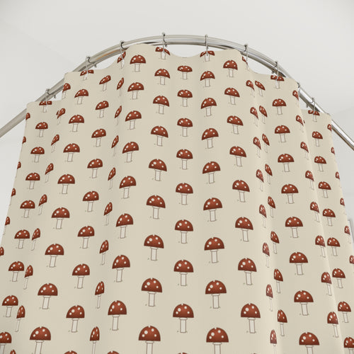 70s Mushroom Shower Curtain