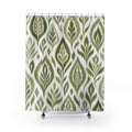 Ikat Leaf Shower Curtain