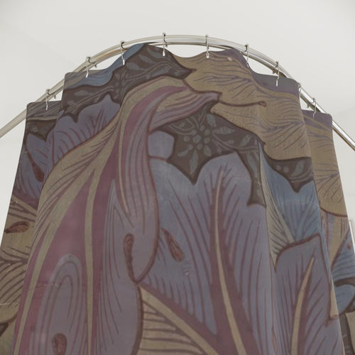 Acanthus Leaf Shower Curtain – Arts & Crafts Indigo