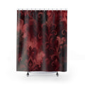 Dark Red Floral Burgundy Damask Shower Curtain