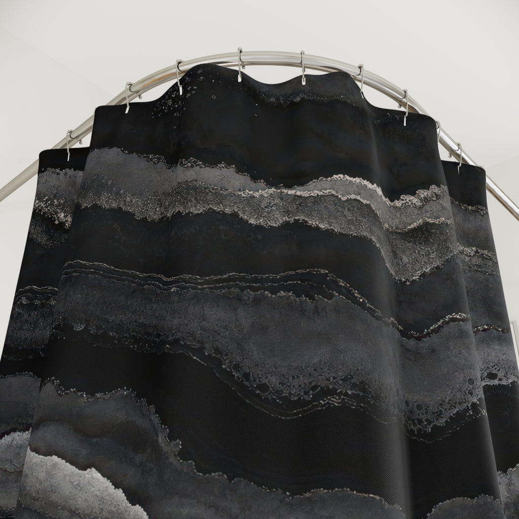 Black and Grey Shower Curtain