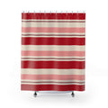 Cranberry Horizontal Stripe Shower Curtain, Cranberry Blush Classic Bathroom Decor, Modern Stripe Bath Curtain, Guest Bath Decor, Home Decor