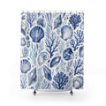 Blue Coastal Shell Shower Curtain