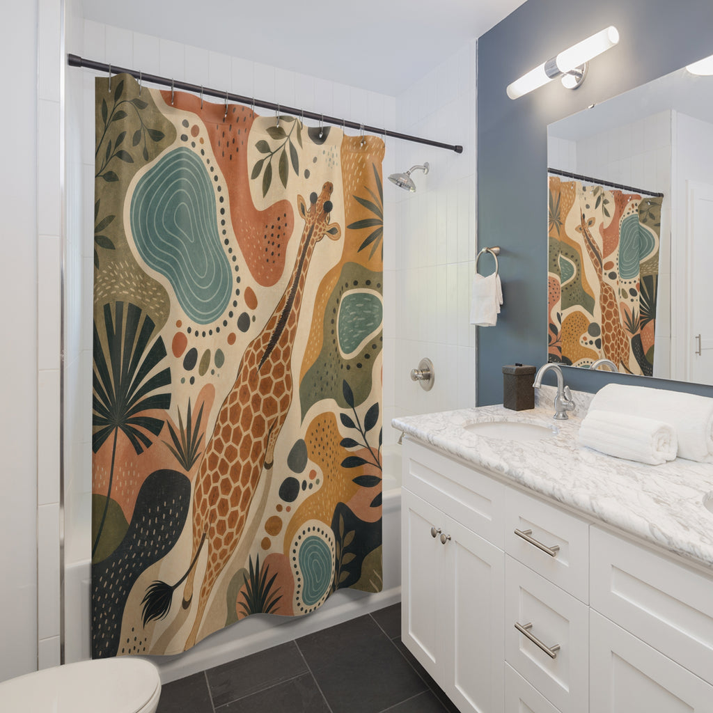 Abstract Safari Animal Shower Curtain