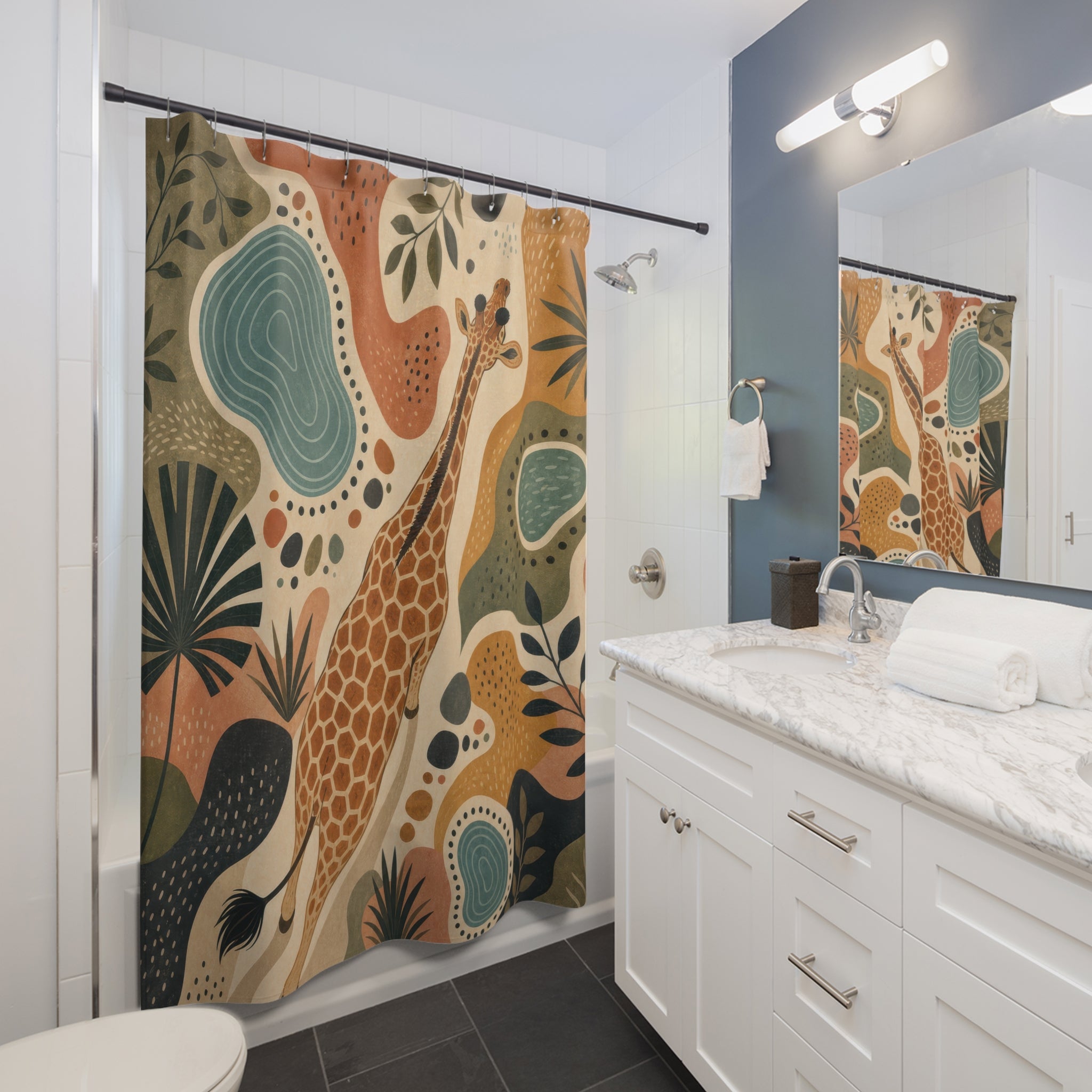 Abstract Safari Animal Shower Curtain