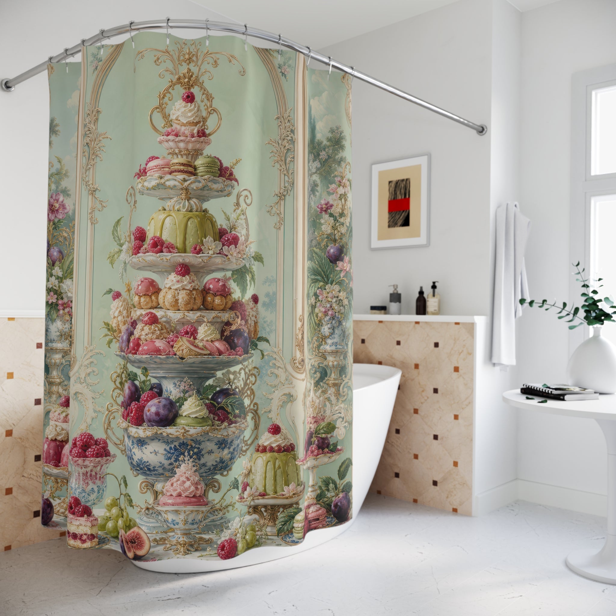 Rococo Patisserie Shower Curtain