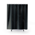 Black Modern Shower Curtain, Geometric Bath Decor, Arched Block Pattern, Dark Guest Bathroom Decor, Architectural Style, Dark Modern Style