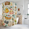 Quirky Self Care Shower Curtain