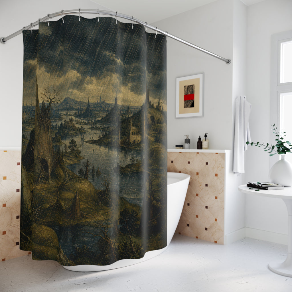 Dark Fantasy Storm Landscape Shower Curtain