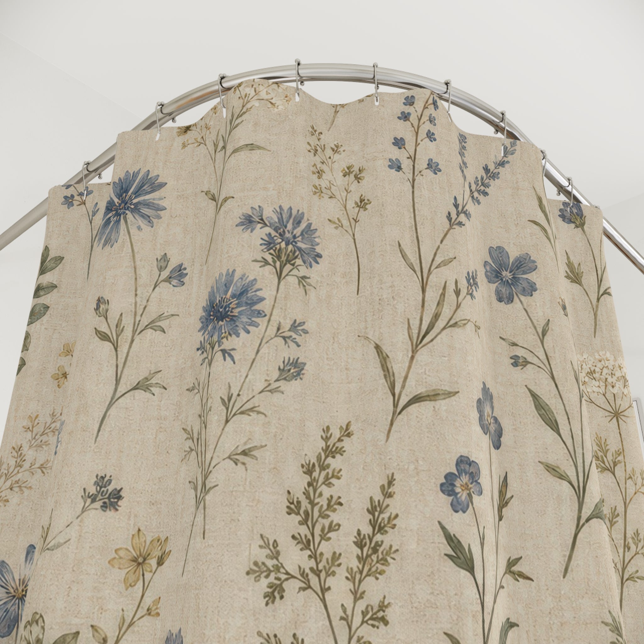 Vintage Wildflower Meadow Shower Curtain