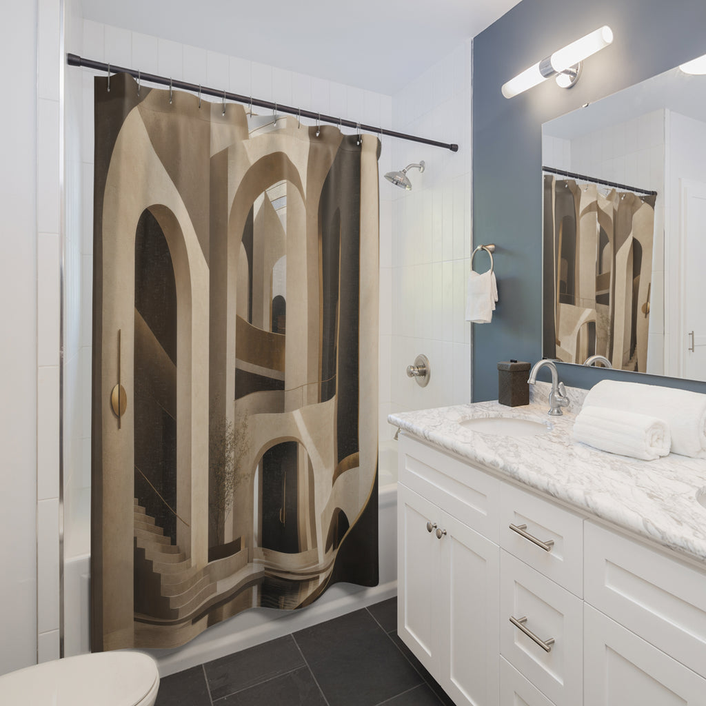 Modern Hotel Atrium Shower Curtain