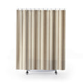 Brown Ticking Stripe Shower Curtain, Brown Cream Farmhouse Bathroom Decor, Warm Stripe Bath Curtain, Guest Bathroom Decor, Small Bath Decor