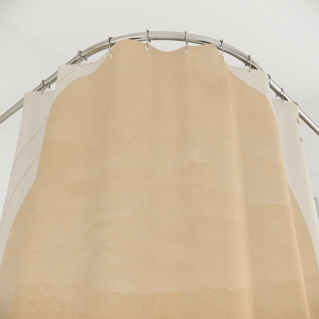 Cream Ombre Beige Shower Curtain