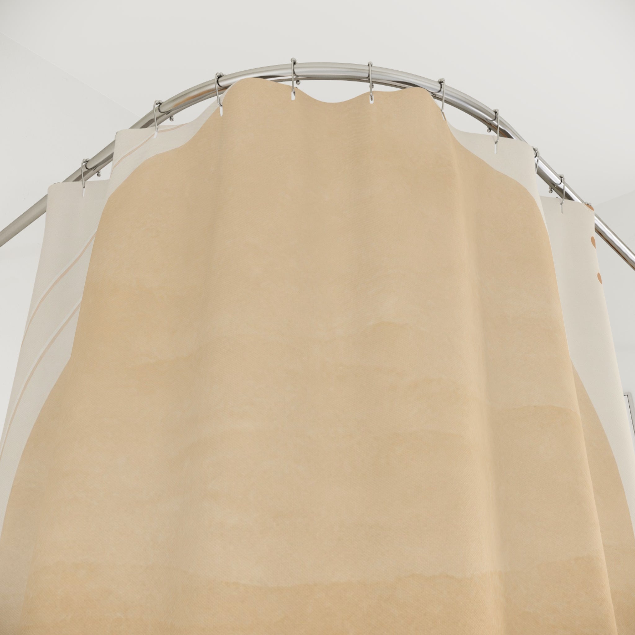 Cream Ombre Beige Shower Curtain
