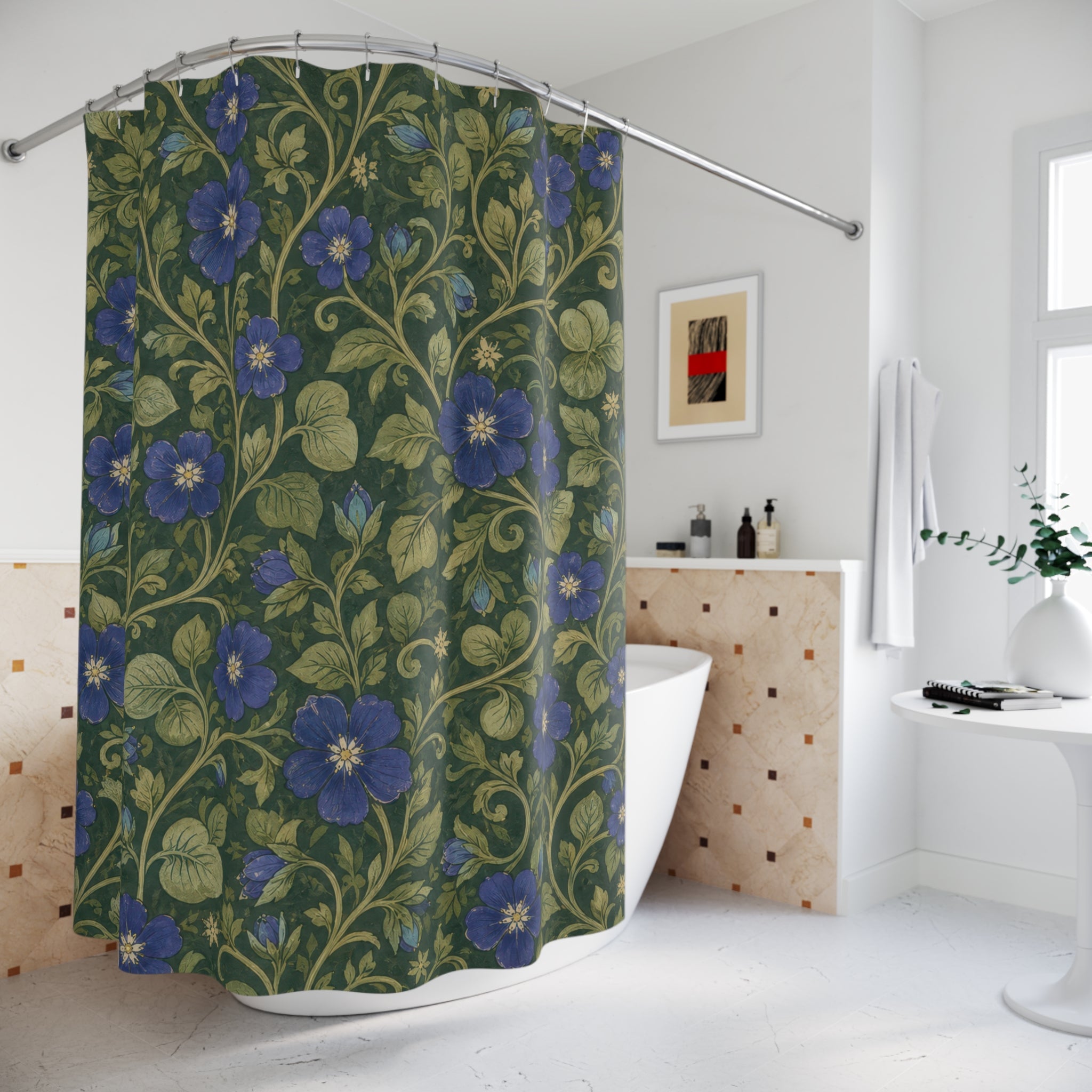 William Morris Pimpernel Shower Curtain – Green