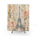 French Watercolor Floral Paris Shower Curtain