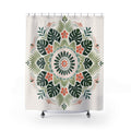 Tropical Leaf Medallion Shower Curtain