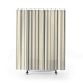 Gray Beige Fine Pinstripe Shower Curtain
