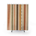 Terracotta Tan Diamond Stripe Shower Curtain