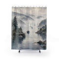 Misty Harbor Coastal Shower Curtain