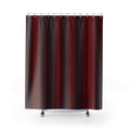 Moody Red Stripe Shower Curtain, Deep Red Classic Bathroom Decor, Modern Stripe Bath Curtain, Guest Bath Decor, Small Bathroom Decor