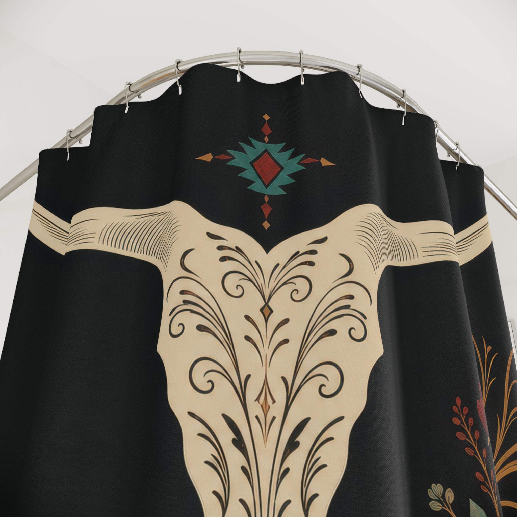 Gilded Western Medallion Shower Curtain