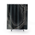 Black & Grey Topographic Shower Curtain