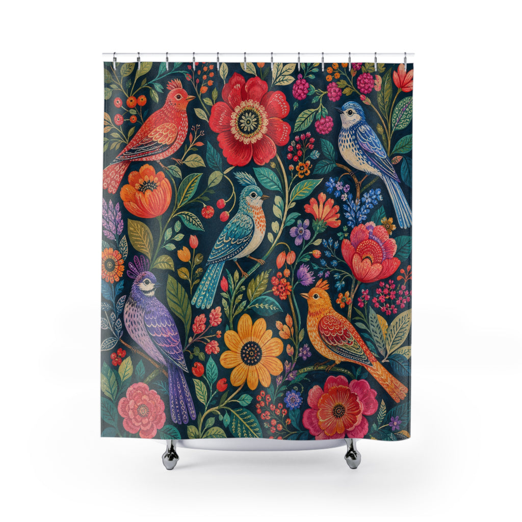 Colorful Folk Garden Shower Curtain