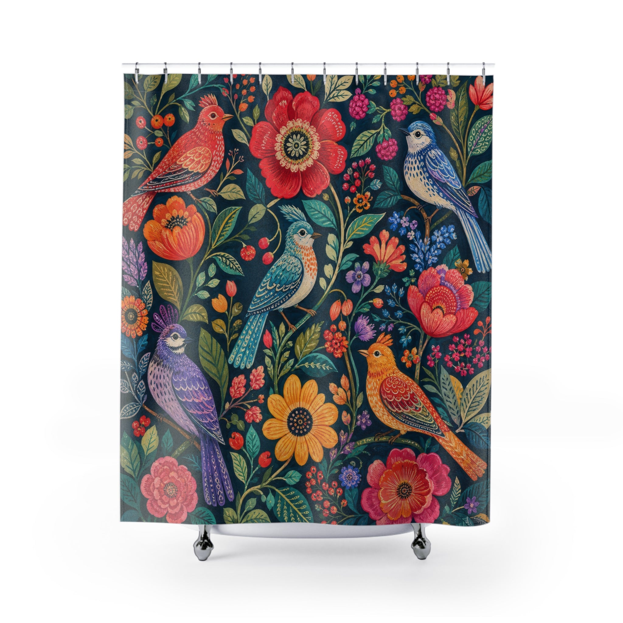 Colorful Folk Garden Shower Curtain